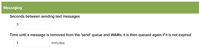 System Settings – Messaging